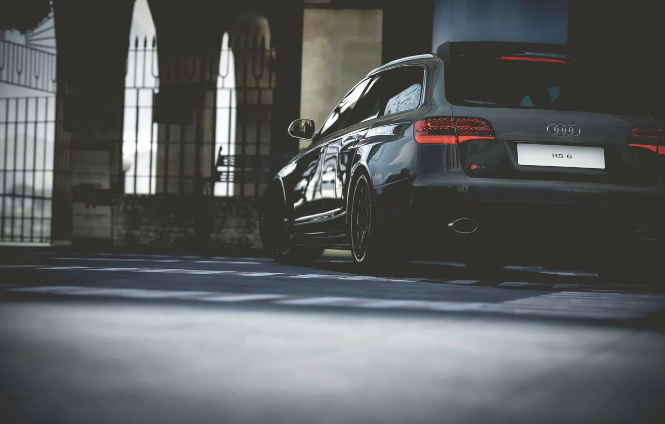 Фото обои Audi, вид, RS6
