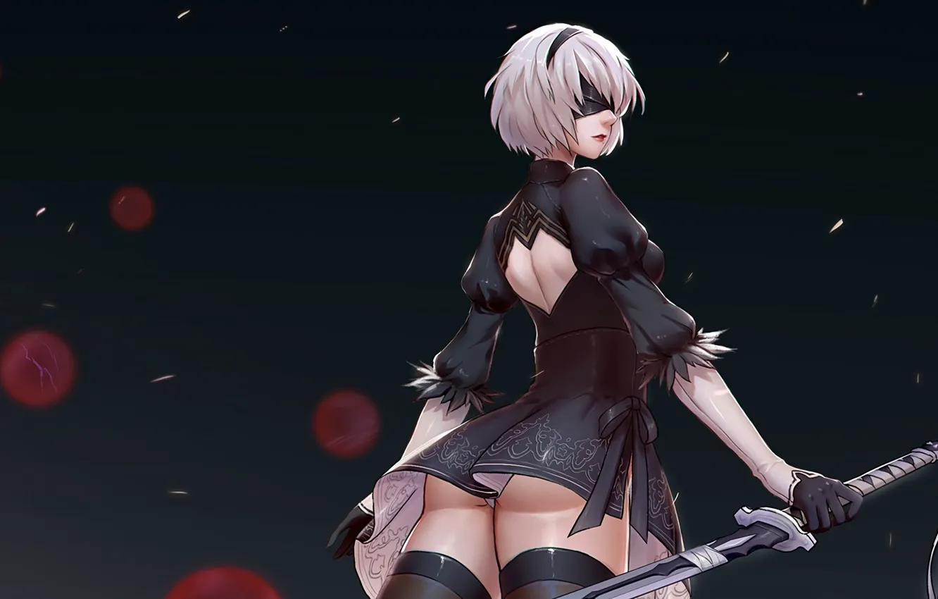 Фото обои girl, games, art, blonde, nier automata
