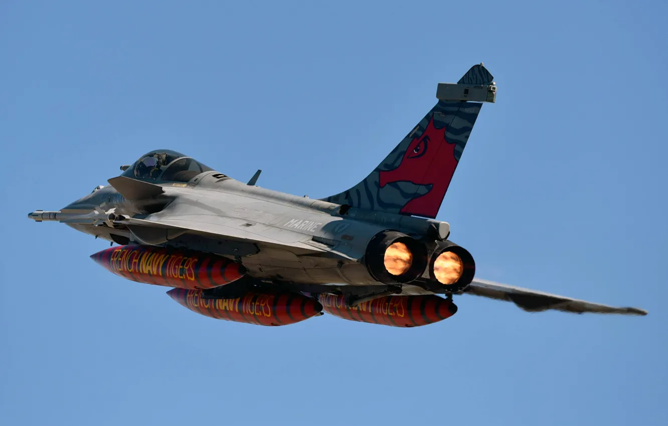 Фото обои полет, истребитель, многоцелевой, Rafale M