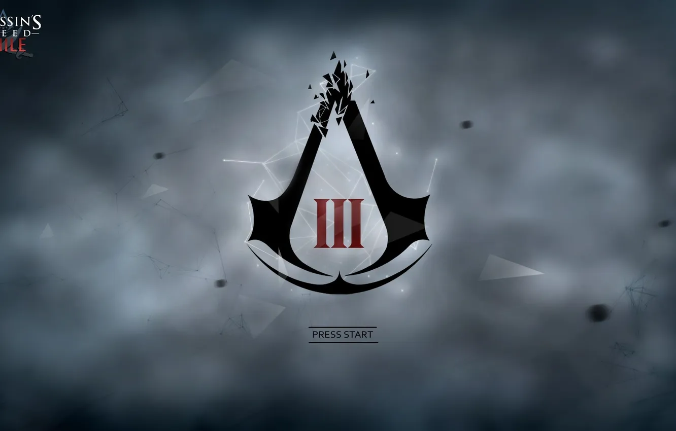 Фото обои эмблема, кредо убийц, знак ассасинов, assassins creed III