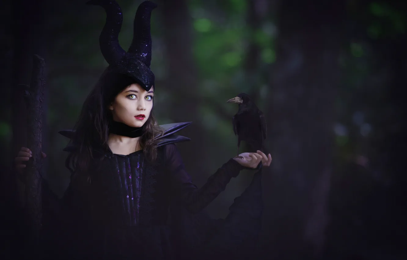 Фото обои девочка, Maleficent, по мотивам фильма