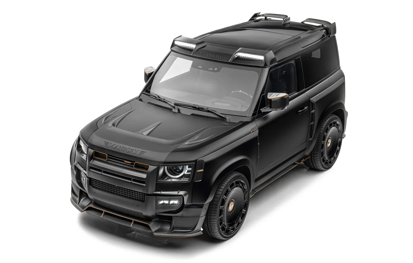 Фото обои авто, белый фон, Mansory, Mansory Defender Black Edition