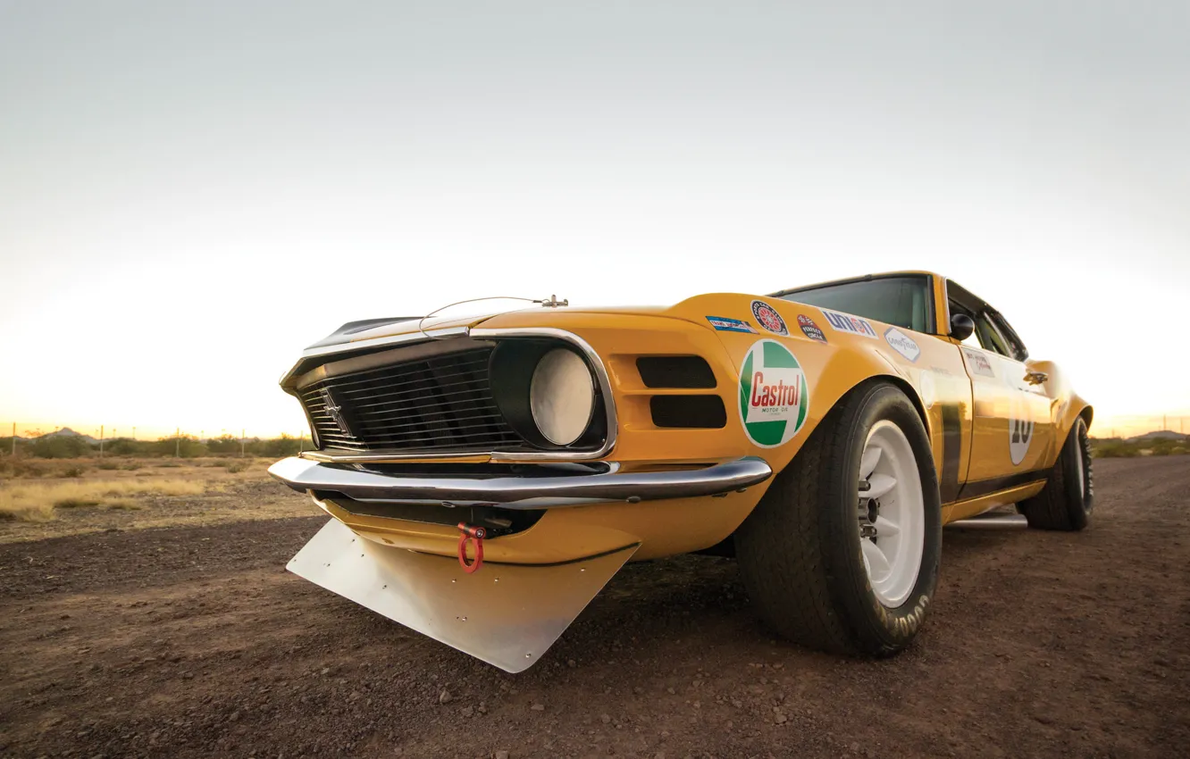 Фото обои Mustang, Ford, Boss 302, Race, 1970, Legend, Muscle car, TransAm