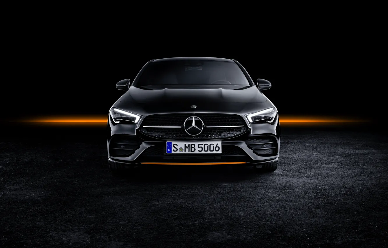 Фото обои купе, Mercedes - Benz, Mercedes-Benz CLA, AMG Line, 2019, Мерседес - Бенц, Edition Orange Art