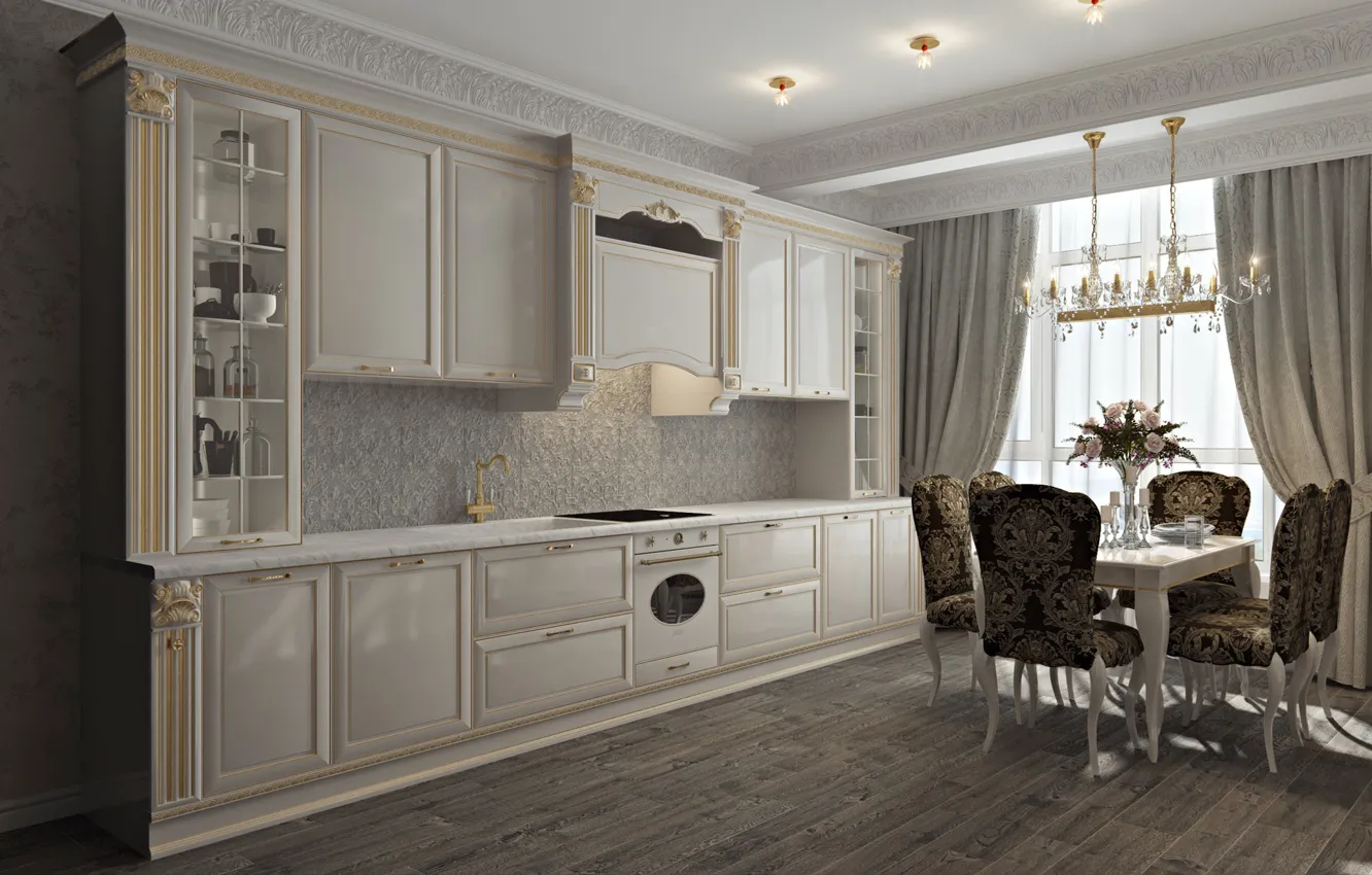 Фото обои мебель, интерьер, кухня, помещение, Private flat - Gelendzhik