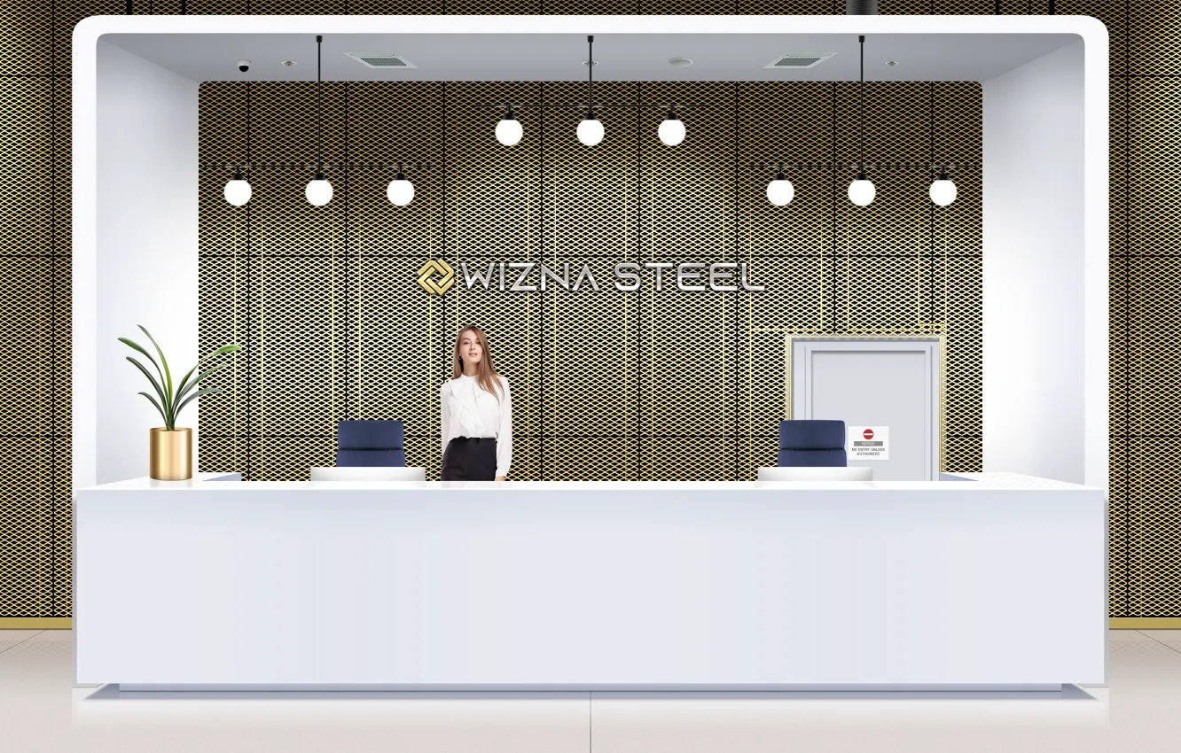 Фото обои woman, reception, reception desk