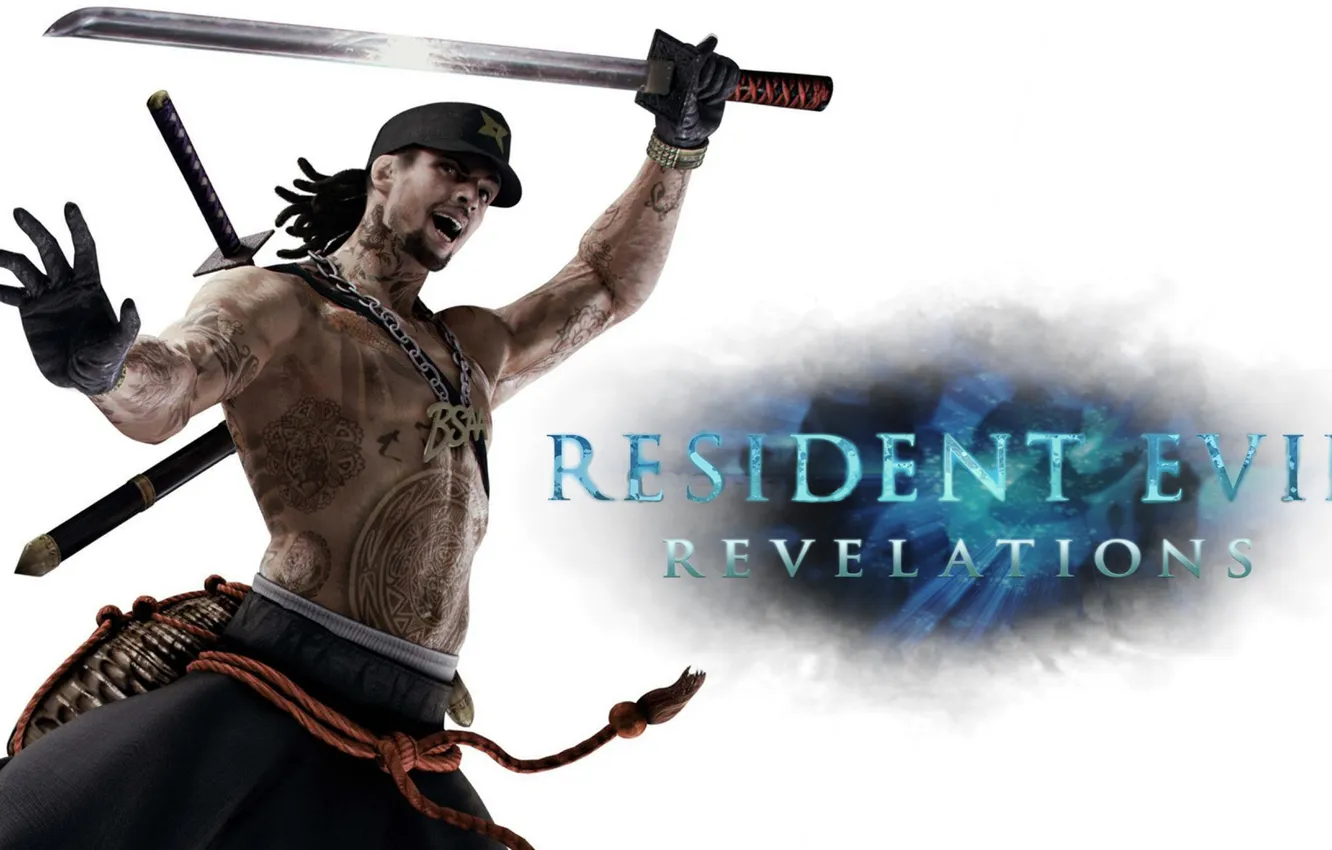 Фото обои меч, тату, Resident Evil, ninja, Resident Evil: Revelations, Keith Lumley, Biohazard: Revelations