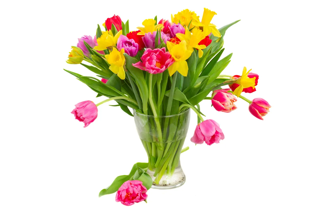 Фото обои colorful, тюльпаны, flowers, tulips, bouquet