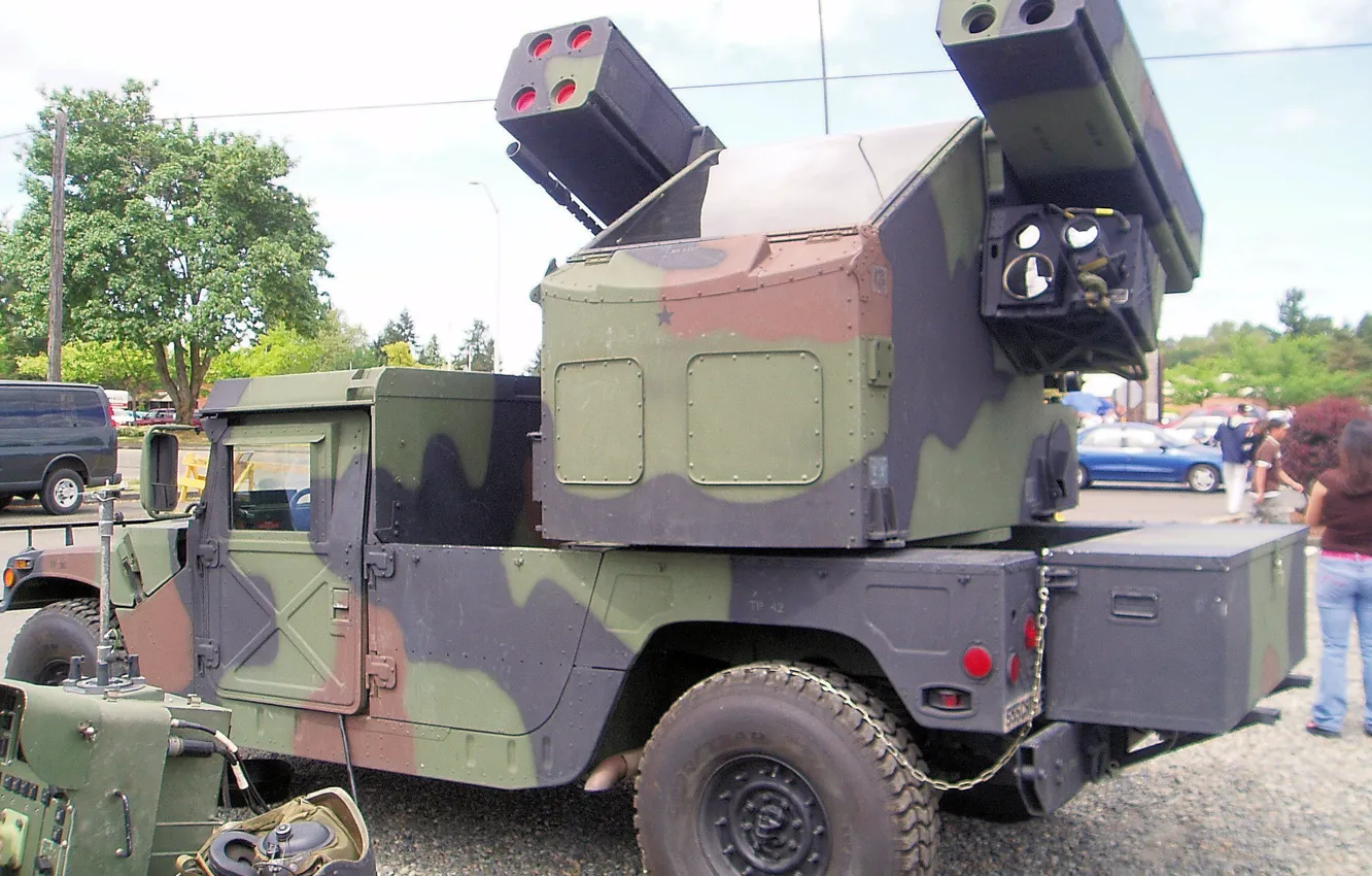 Фото обои military, army, american, US Army, missile, High Mobility Multipurpose Wheeled Vehicle, Stinger, military vehicle