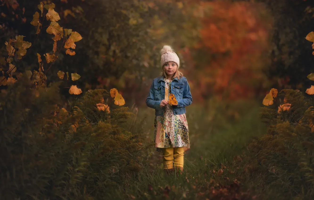Фото обои осень, девочка, шапочка, Lorna Oxenham