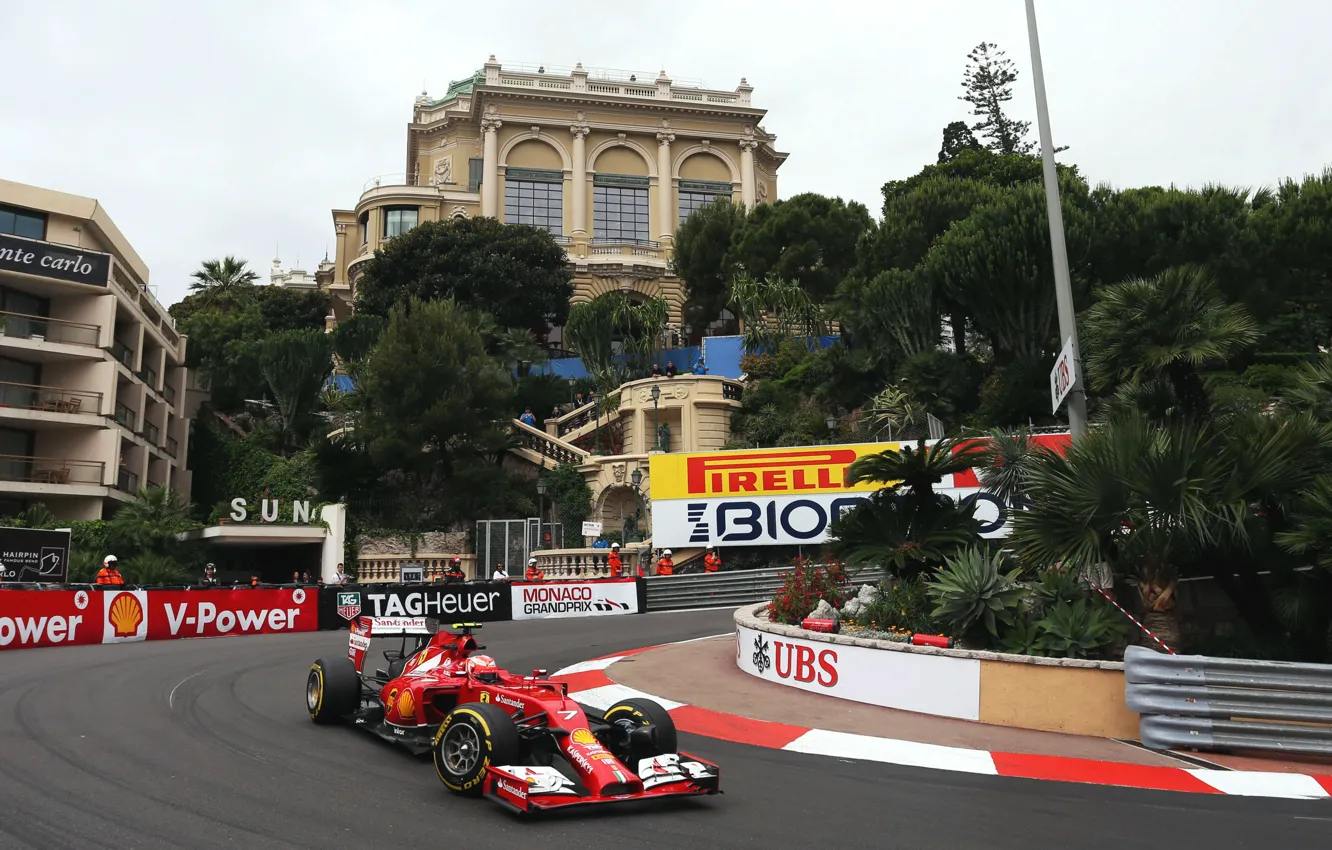 Фото обои Феррари, Ferrari, Monaco, Raikkonen, Formula 1, Монако, Monte-Carlo, Kimi Räikkönen