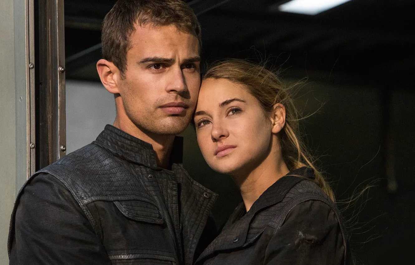 Фото обои девушка, мужчина, Theo James, Shailene Woodley, Divergent, Дивергент