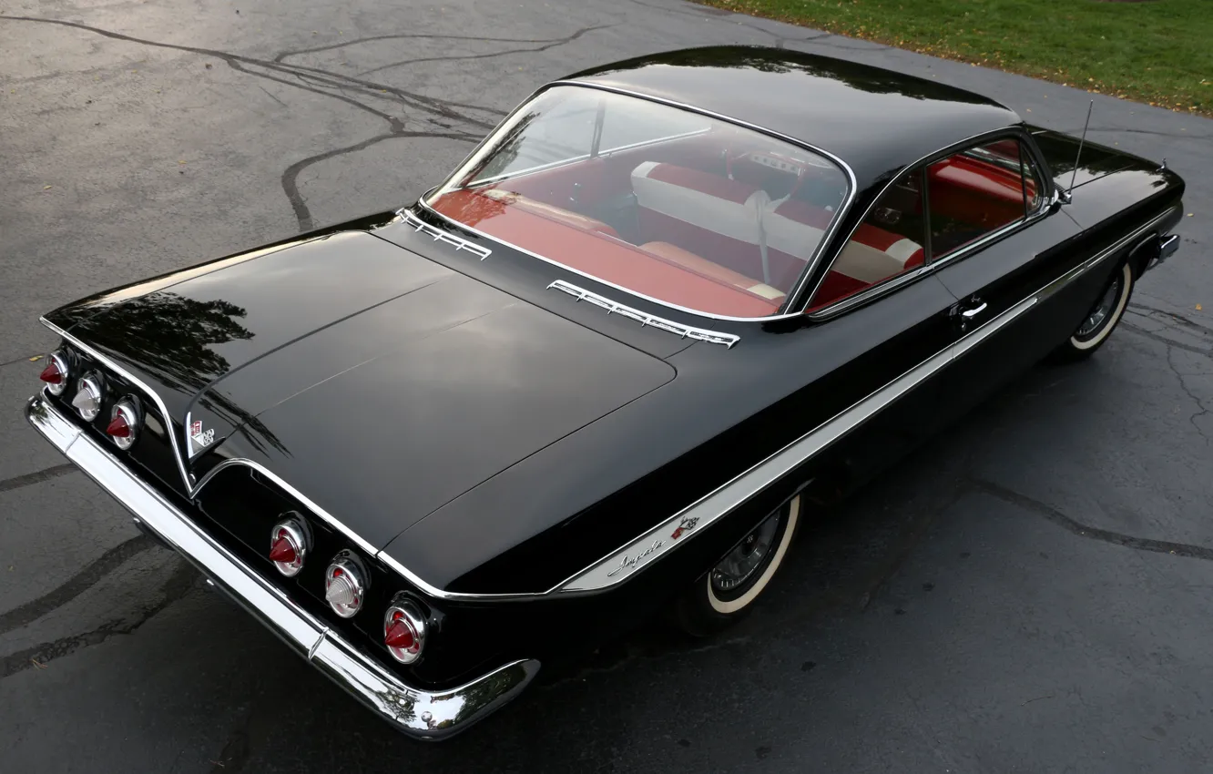 Фото обои Chevrolet, шевроле, Coupe, Impala, Sport, импала, 1961, 348/350 HP