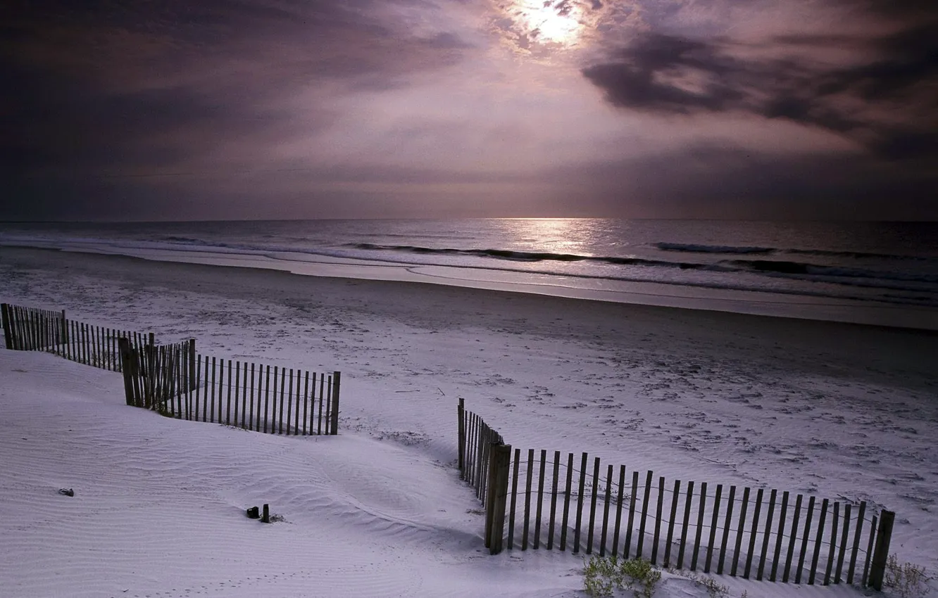 Фото обои песок, море, небо