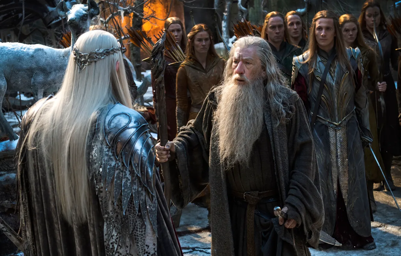 Фото обои Gandalf, Ian McKellen, The Hobbit:The Battle of the Five Armies, Хоббит:Битва пяти воинств