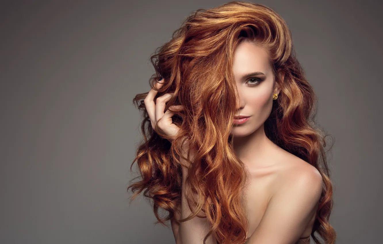 Фото обои model, redhead, hairstyle