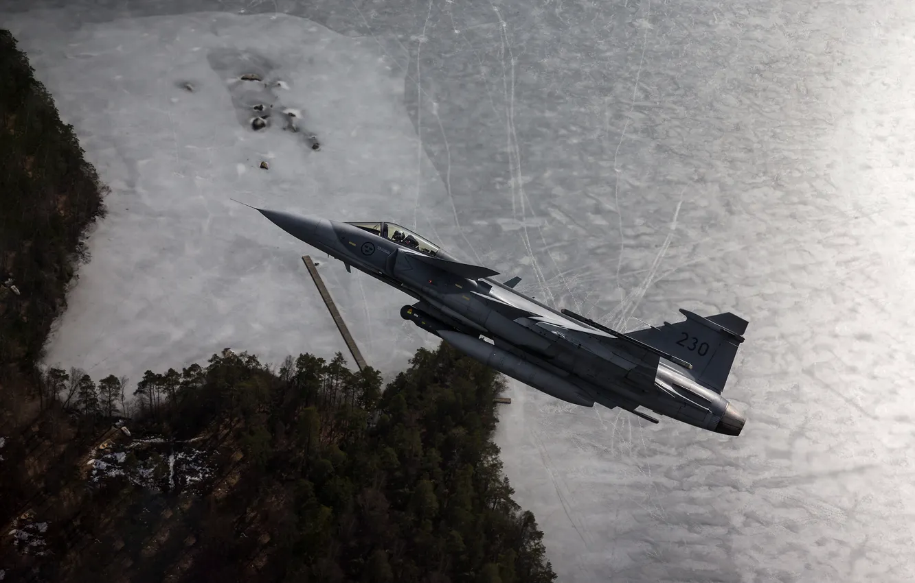Фото обои Gripen, Saab JAS, 39C