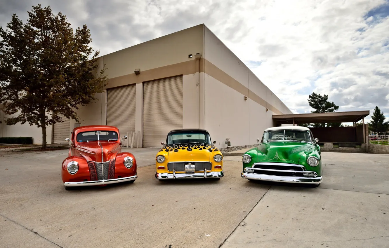 Фото обои Cars, Colors, Retro, Vintage cars