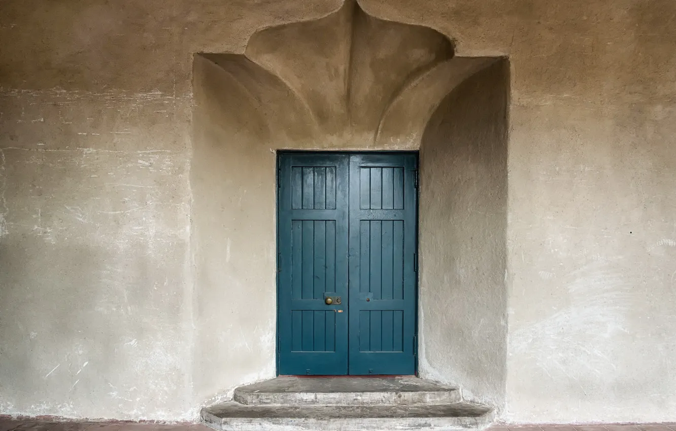Фото обои дом, стена, дверь