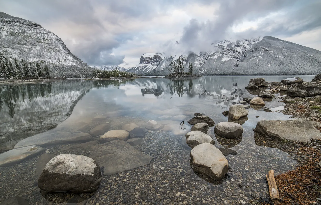 Фото обои Alberta, Canada, Banff national park, Lake Minnewanka
