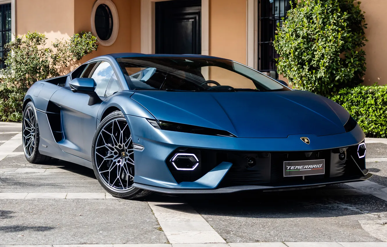 Фото обои Lamborghini, Wallpaper, Lamborghini Temerario Blu Astraeus