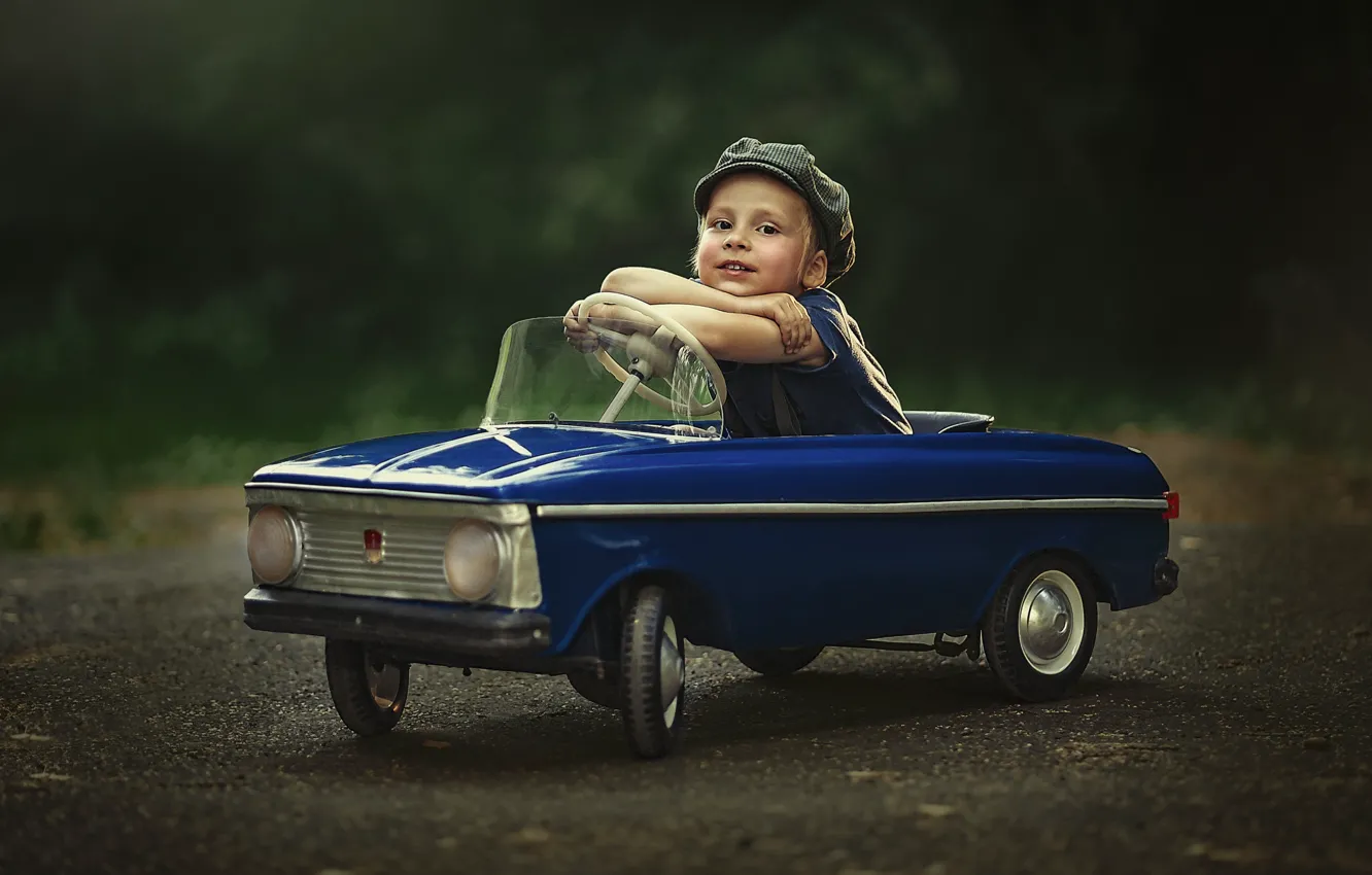 Фото обои машина, детство, игрушка, мальчик, ребёнок, Лысенкова Ксения