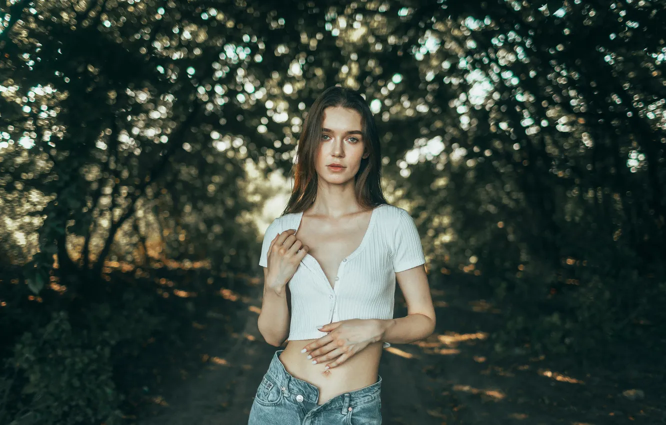 Фото обои взгляд, девушка, модель, Roosso alex