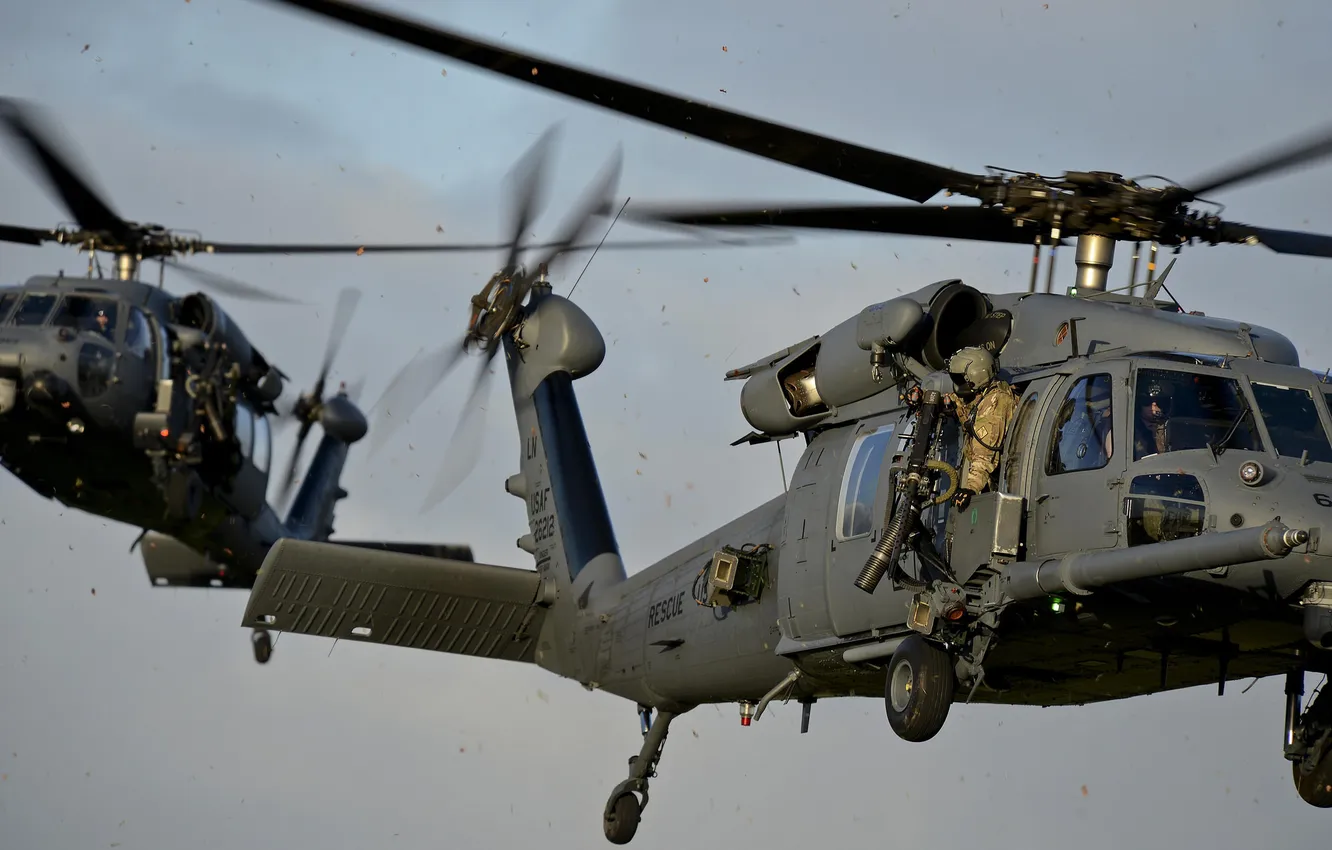 Фото обои вертолет, боевой, HH-60G, Pave Hawk