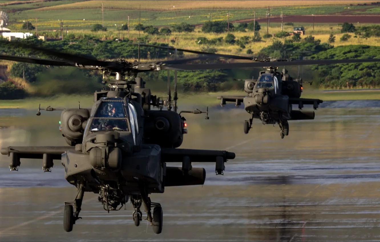 Фото обои USA, control, Hawaii, two, aviation, helicopters