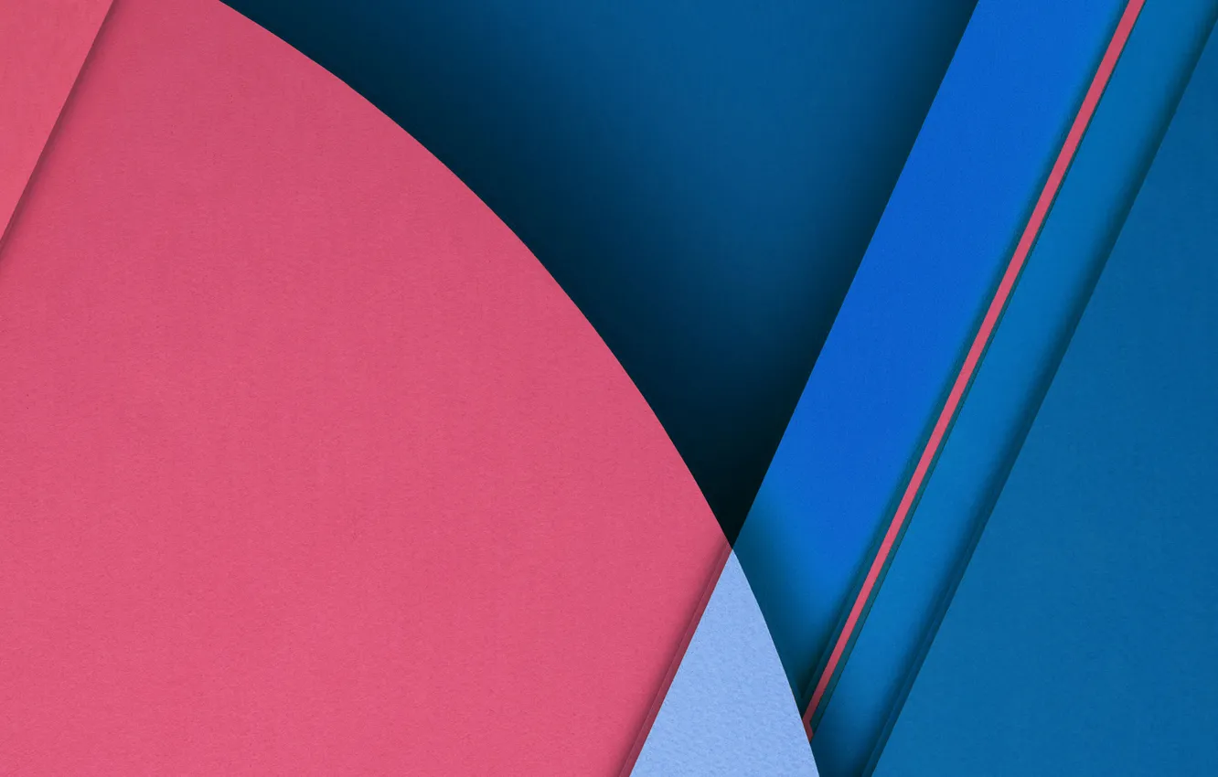 Фото обои линии, синий, красный, розовый, Android, овал