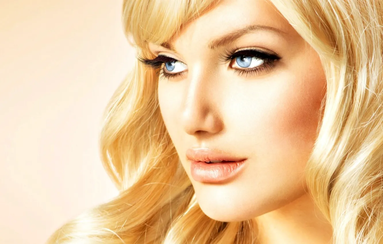 Фото обои взгляд, девушка, блондинка, Анна Субботина