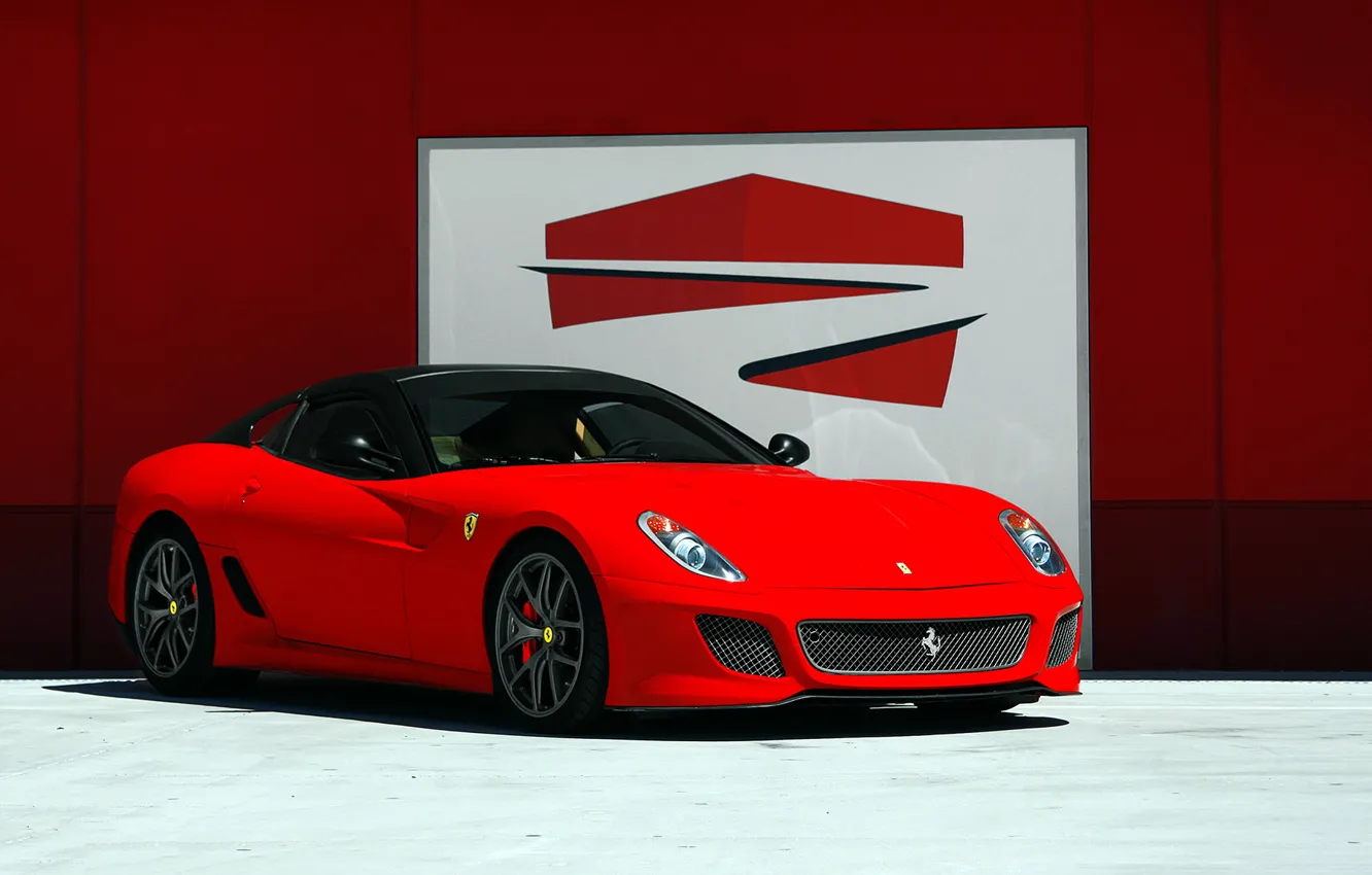 Фото обои red, ferrari, 599, gto