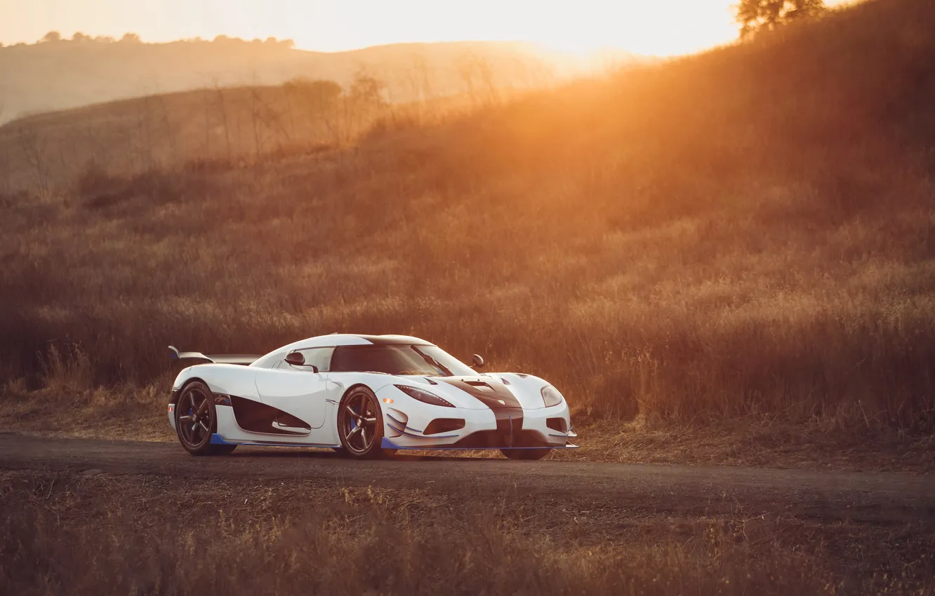 Фото обои закат, Koenigsegg, суперкар, 2018, Agera, гиперкар, RS1