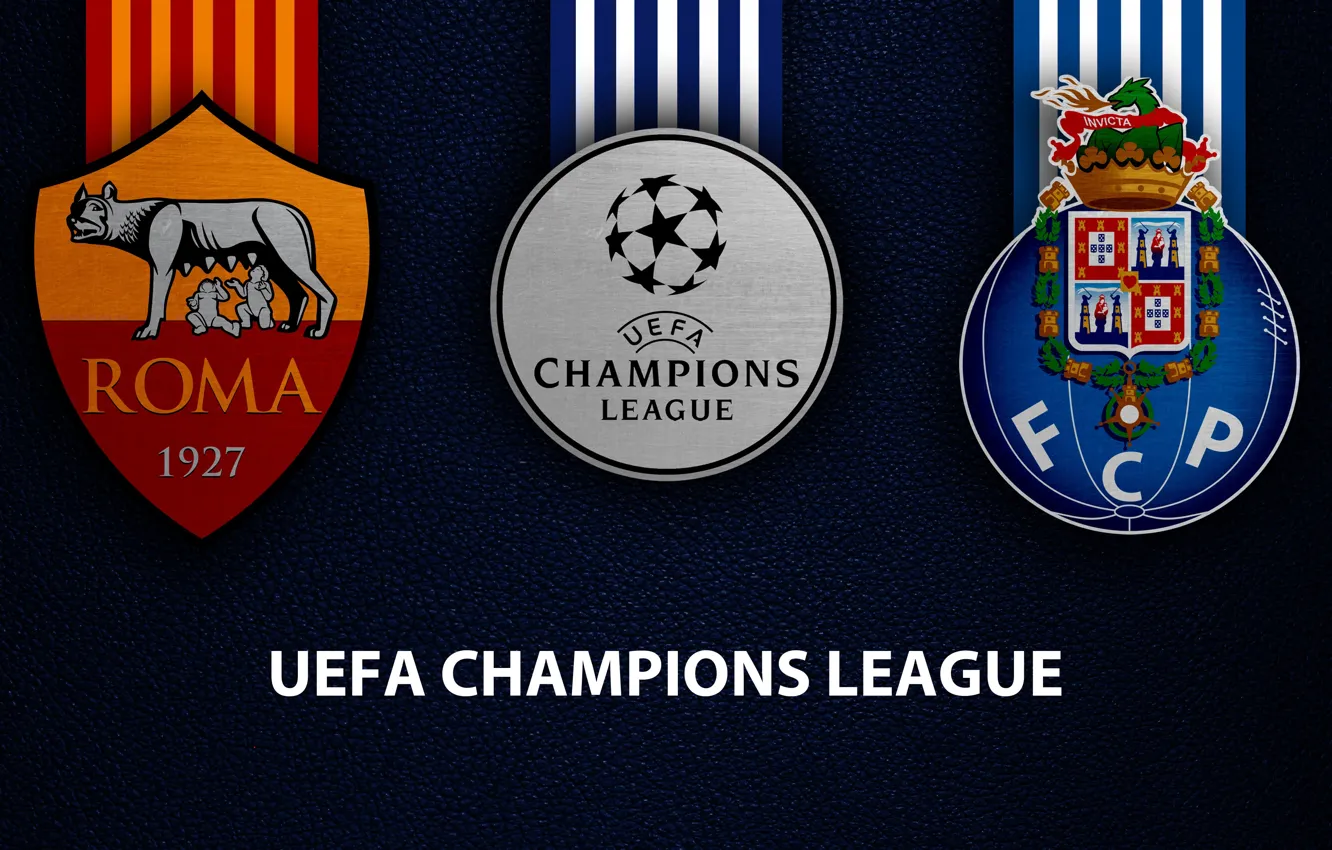Фото обои wallpaper, sport, logo, football, AS Roma, UEFA Champions League, Porto, AS Roma vs Porto