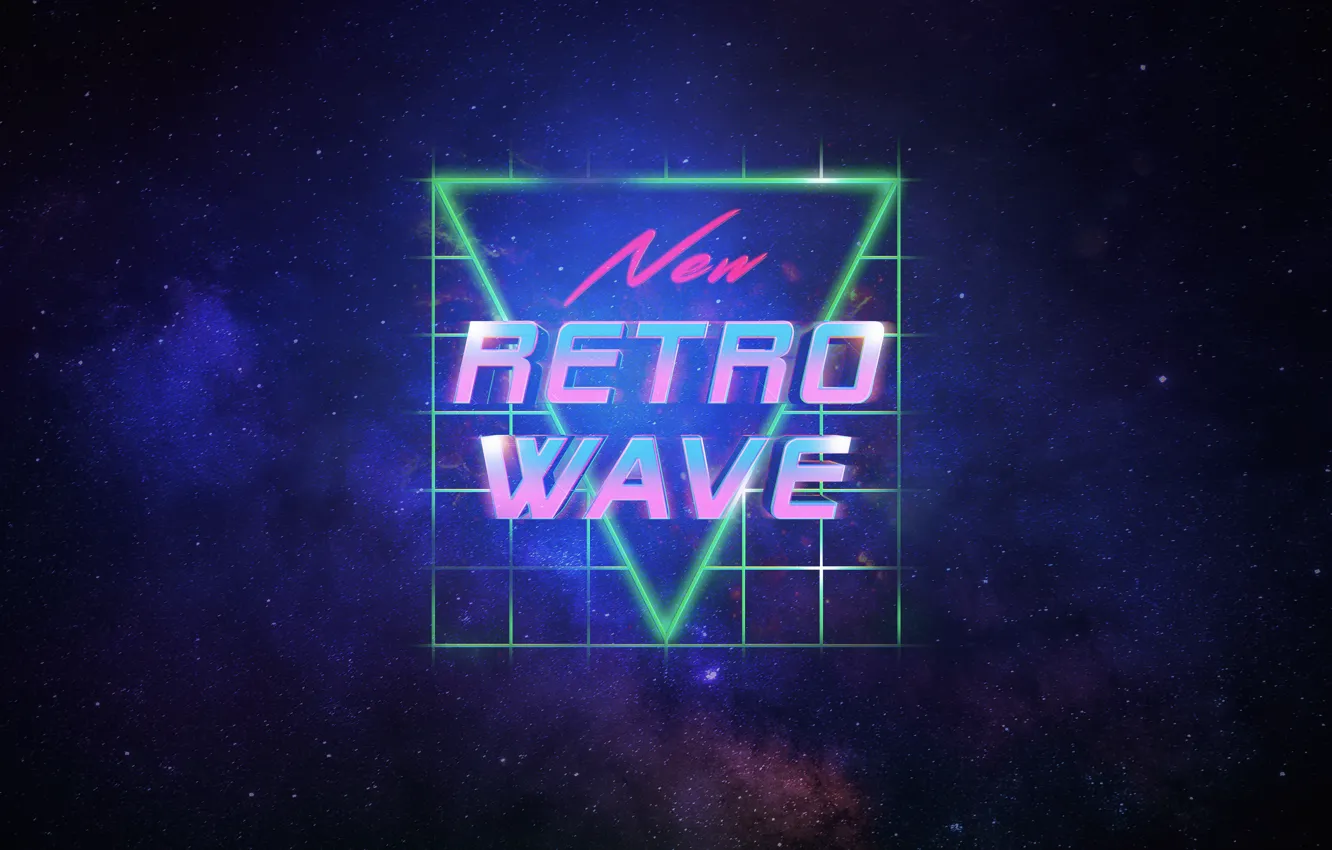 Фото обои Звезды, Космос, Фон, Synthpop, Synth, Retrowave, Синти-поп, Synthwave