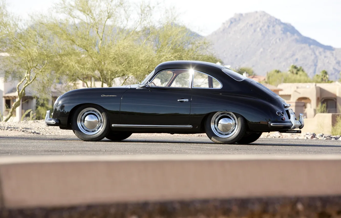 Фото обои Porsche, 1955, 356, side view, Porsche 356 1500 Continental Coupe
