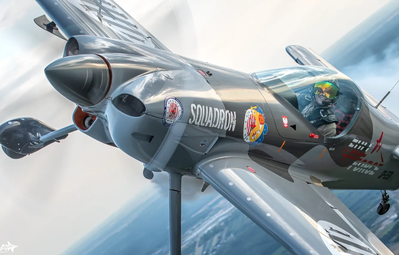 Фото обои Винт, Пилот, Кокпит, XtremeAir Sbach 300, HESJA Air-Art Photography, Пилотажный самолёт, Спортивно-пилотажный самолёт