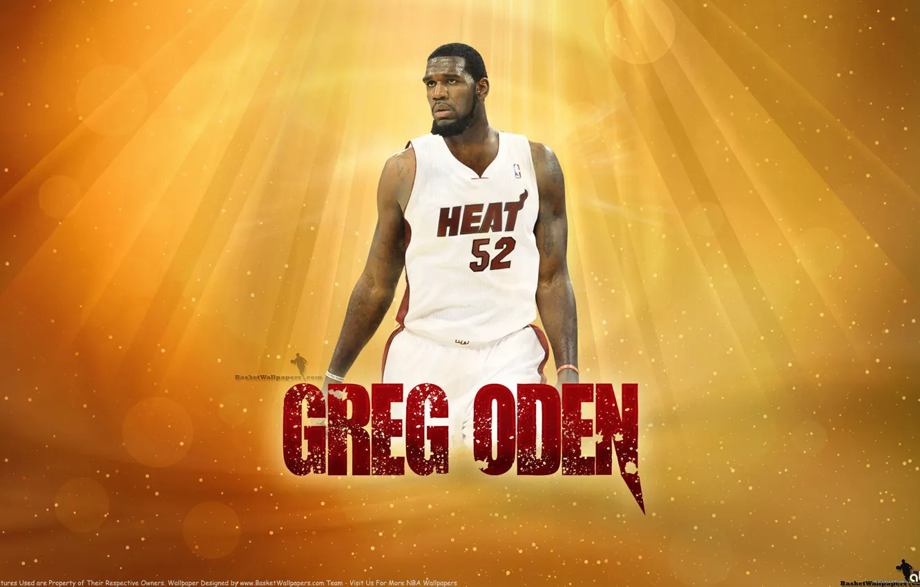 Фото обои баскетбол, NBA, Miami Heat, шмоден, Greg Oden