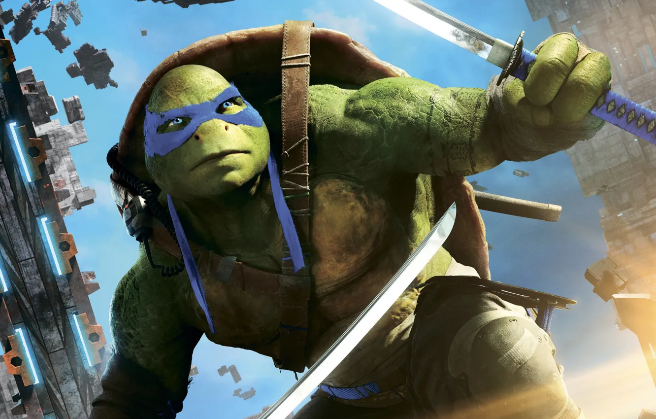 Фото обои фэнтези, Leonardo, Teenage Mutant Ninja Turtles: Out of the Shadows, Черепашки-ниндзя 2