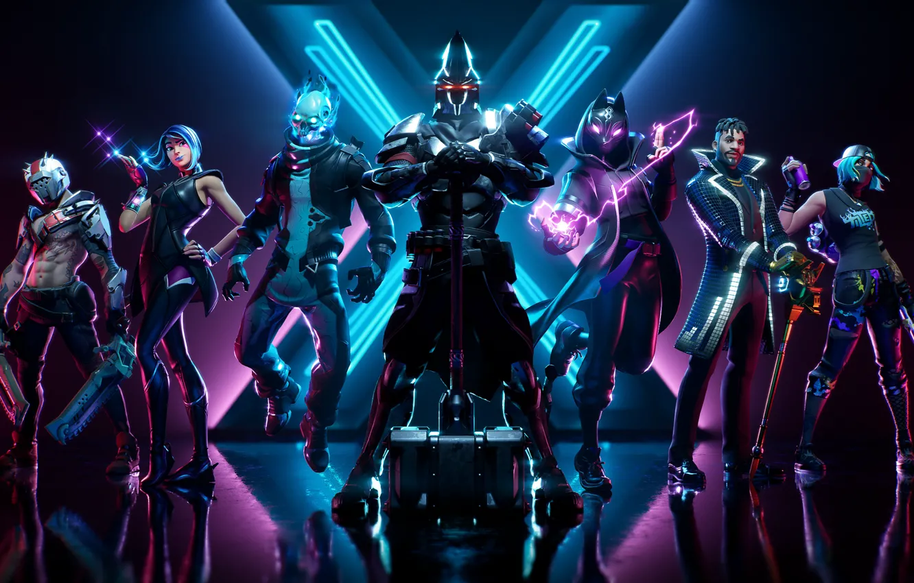 Фото обои Epic Games, Fortnite, 2019, Season X