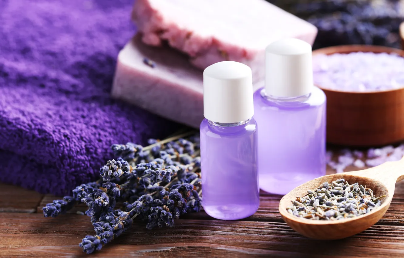 Фото обои мыло, лаванда, purple, lavender, соль, spa, oil