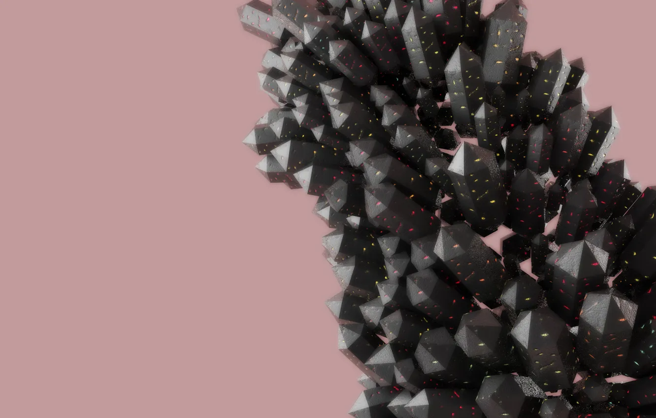 Фото обои colors, rendering, crystal, crystals
