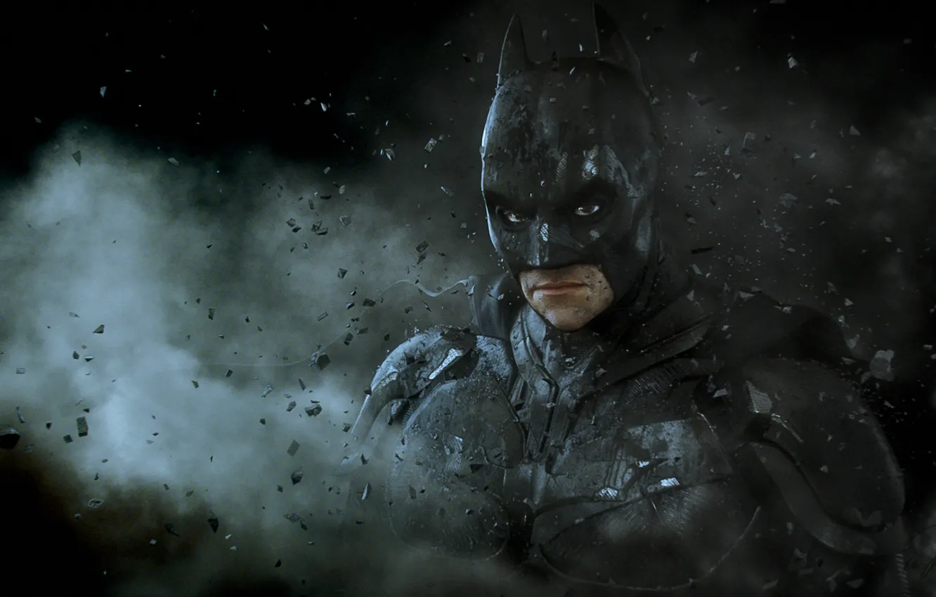 Фото обои камни, маска, арт, костюм, Бэтмен, мужчина, Batman