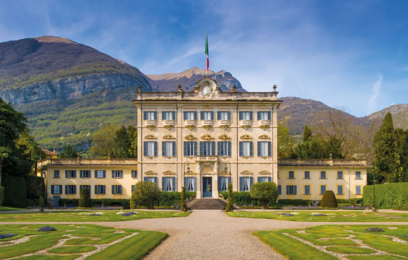 Фото обои горы, вилла, Италия, Комо, Villa Sola Cabiati