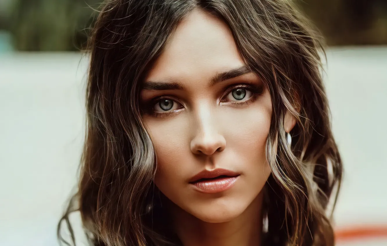 Фото обои взгляд, поза, модель, портрет, макияж, Rachel Cook, Рейчел Кук