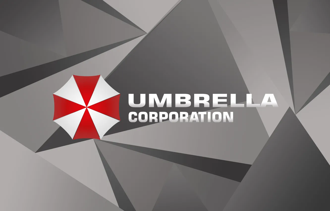 Фото обои red, logo, game, Resident Evil, Umbrella, gray, Biohazard, Umbrella Corp.