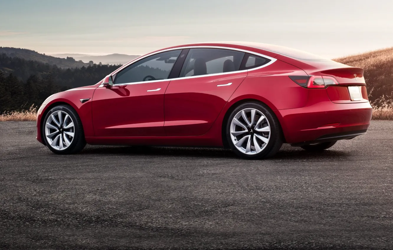 Фото обои Tesla, Tesla Model 3, Electic Car