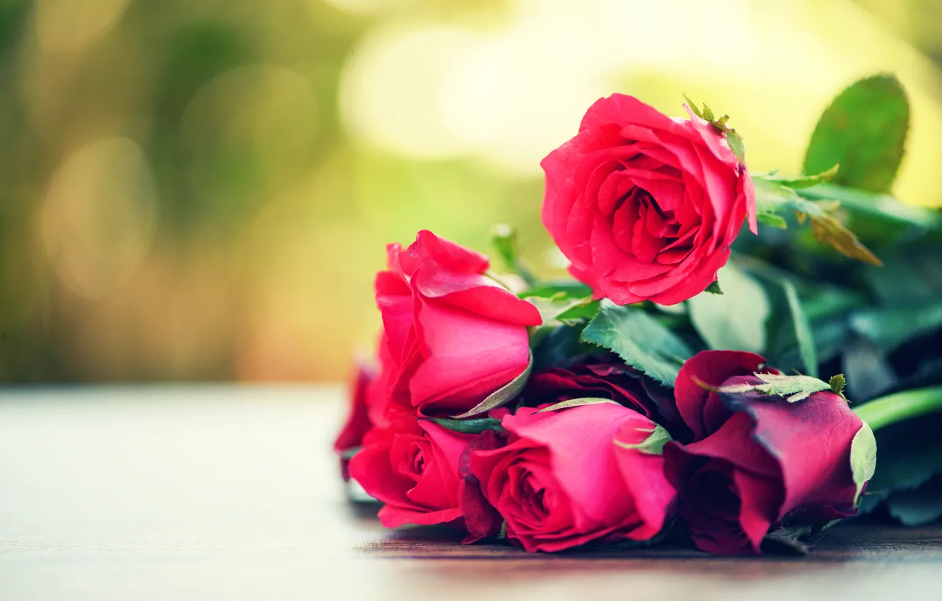 Фото обои фон, розы, букет, бутоны