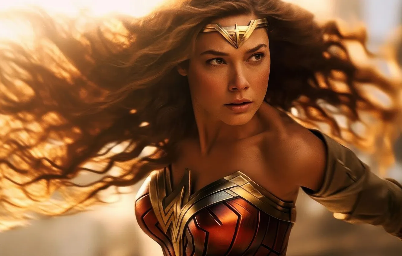 Фото обои power, wonder woman, creation