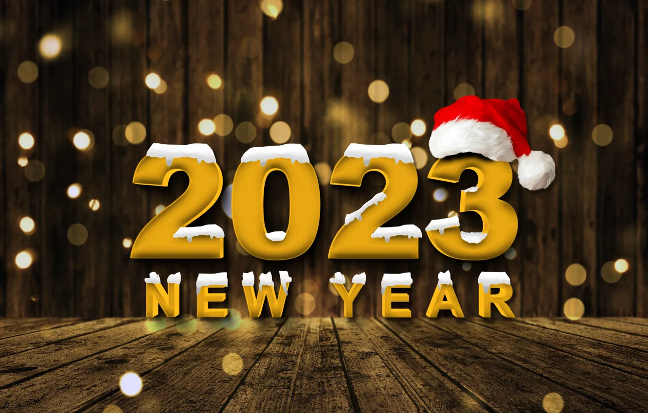 Фото обои золото, Новый Год, цифры, golden, happy, bokeh, New Year, glitter